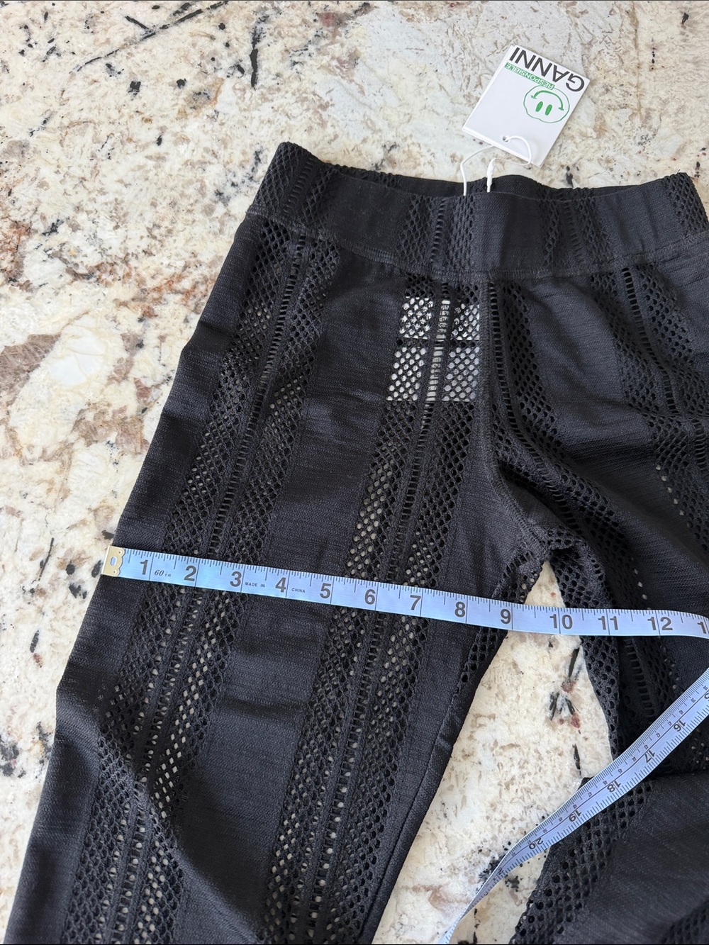 NWT GANNI Jersey and Mesh Stirrup Pants Leggings Size XXS (fits XS or S) - Picture 7 of 10
